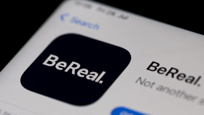 29 July 2022, Berlin: The logo of the app BeReal. is on a screen of a smartphone. Photo: Fabian Sommer/dpa (Photo by Fabian Sommer/picture alliance via Getty Images)